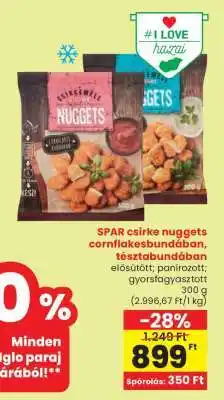 Spar SPAR csirke nuggets cornflakesbundában, tésztabundában ajánlat
