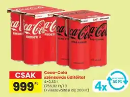 Spar Coca-Cola szénsavas üdítőital ajánlat
