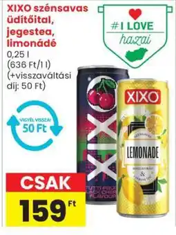 Spar XIXO szénsavas üdítőital, jegestea, limonádé ajánlat