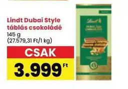 Spar Lindt Dubai Style táblás csokoládé ajánlat