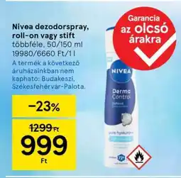 Tesco NIVEA dezodorspray, roll-on vagy stift ajánlat