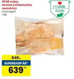 Interspar SPAR enjoy. rántott csirkemelles szendvics ajánlat