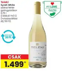 Interspar Teleki Syrah White ajánlat