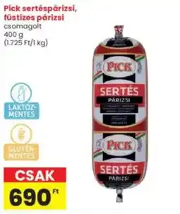 Interspar Pick sertéspárizsi, füstizes párizsi ajánlat