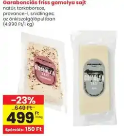 Interspar Garabonciás friss gomolya sajt ajánlat