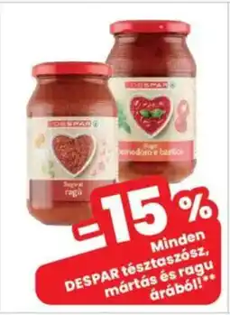 Interspar DESPAR tésztaszósz, mártás és ragu ajánlat