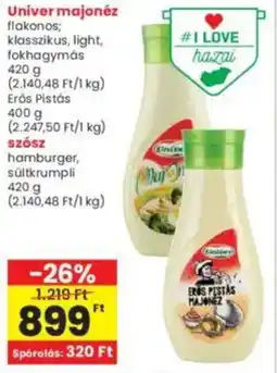 Interspar Univer majonéz ajánlat