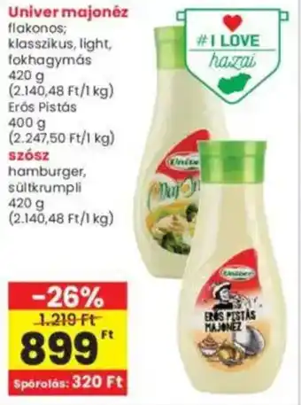 Interspar Univer majonéz ajánlat