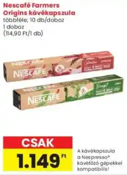 Interspar Nescafé Farmers Origins kávékapszula ajánlat