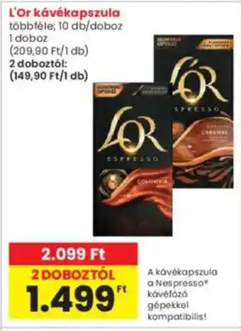 Interspar L'Or kávékapszula ajánlat