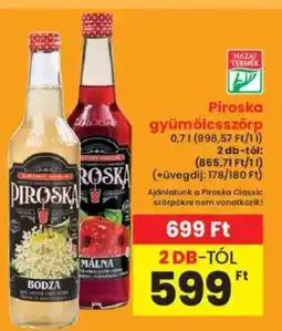 Interspar Piroska gyümölcsszörp ajánlat