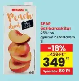 Interspar SPAR öszibarackital ajánlat