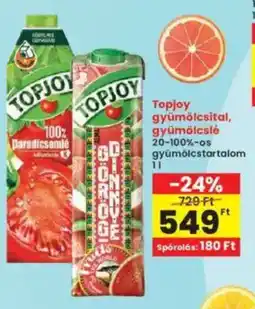 Interspar Topjoy gyümölcsital, gyümölcslé ajánlat