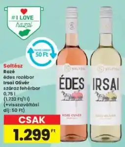 Interspar Soltész Rozé, Irsai Olivér ajánlat