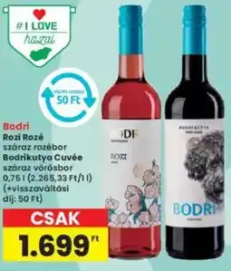 Interspar Bodri Rozi Rozé, Bodrikutya Cuvée ajánlat