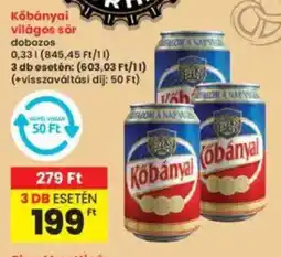 Interspar Kőbányai világos sör ajánlat