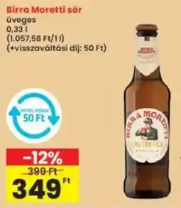 Interspar Birra Moretti sör ajánlat
