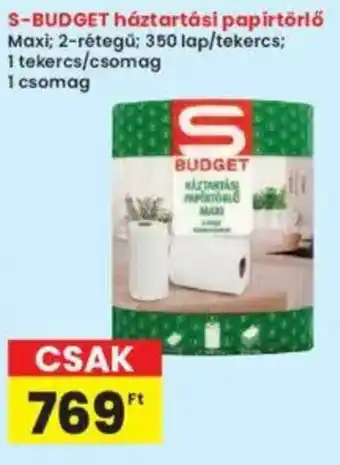 Interspar S-BUDGET háztartási papírtörlő ajánlat