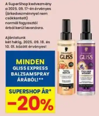 Interspar Gliss Express balzsamspray ajánlat