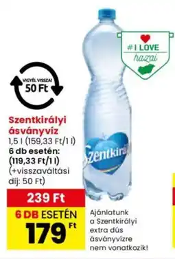 Interspar Szentkirályi ásványvíz ajánlat