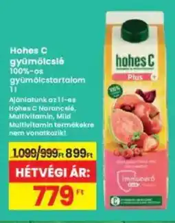 Interspar Hohes C gyümölcslé ajánlat