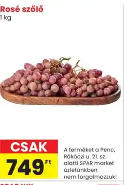 Spar Market Rosé szőlő ajánlat