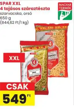 Spar Market SPAR XXL 4 tojásos száraztészta ajánlat