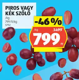 ALDI Piros, kék szőlő ajánlat