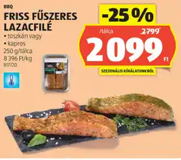 ALDI BBQ Friss fűszeres lazacfilé ajánlat