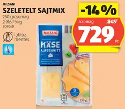 ALDI Milsani Szeletelt sajtmix ajánlat