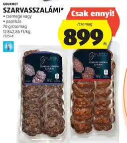 ALDI Gourmet szarvasszalámi ajánlat