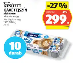 ALDI Milram ízesített kávétejszín ajánlat