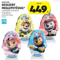 ALDI Dairy4Fun Desszert meglepetéssel ajánlat