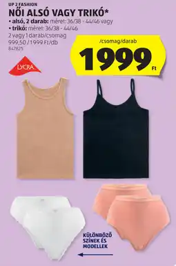 ALDI Up 2 Fashion női alsó, trikó ajánlat