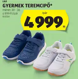 ALDI L&D Gyermek teremcipő ajánlat