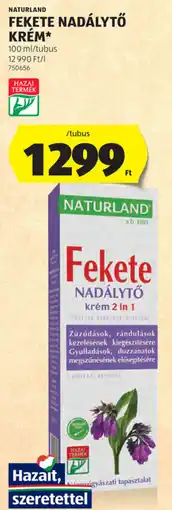 ALDI Naturland Fekete nadálytő krém ajánlat