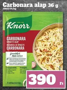 Vil-For Knorr Carbonara alap ajánlat