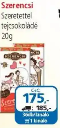 ÁRKLUB Szerencsi Szeretettel tejcsokoládé ajánlat