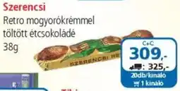 ÁRKLUB Szerencsi Retro mogyorókrémmel töltött étcsokoládé ajánlat