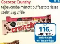 ÁRKLUB Cococoz Crunchy tejbevonóba mártott puffasztott rizses szelet ajánlat