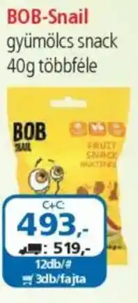 ÁRKLUB BOB-Snail gyümölcs snack ajánlat