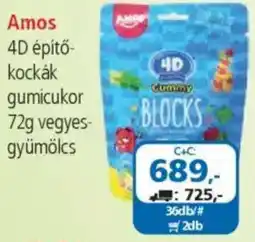 ÁRKLUB Amos 4D építő- kockák gumicukor ajánlat
