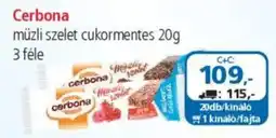 ÁRKLUB Cerbona müzli szelet cukormentes ajánlat
