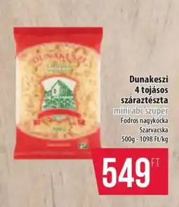 Coop Dunakeszi 4 tojásos száraztészta ajánlat