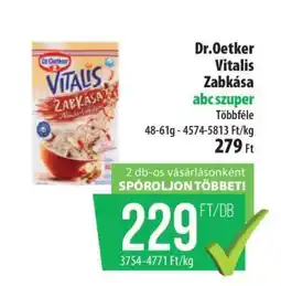 Coop DR OETKER Vitalis zabkása ajánlat