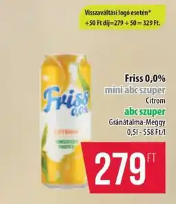 Coop Friss 0,0% mini abcszuper Citrom ajánlat