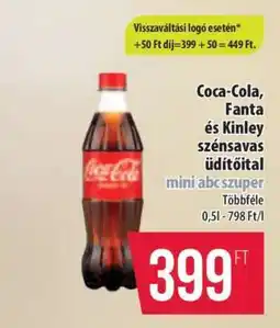 Coop Coca-Cola, Fanta és Kinley szénsavas üdítőital ajánlat