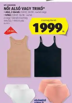 ALDI Női alsó vagy trikó ajánlat