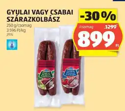 ALDI GYULAI VAGY CSABAI SZÁRAZKOLBÁSZ ajánlat