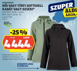 ALDI Adventuridge Női vagy férfi softshell kabát vagy dzseki ajánlat